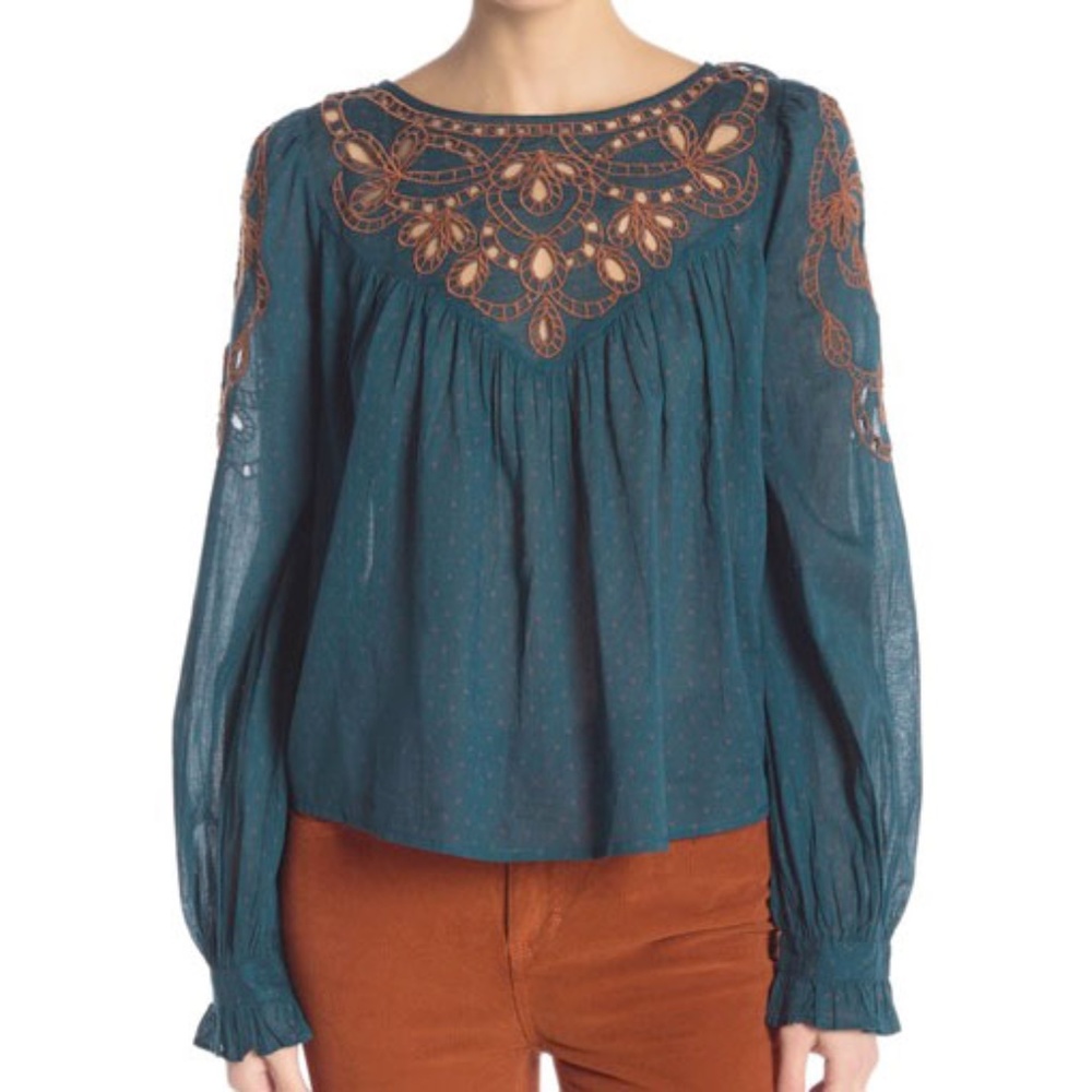 Everything I Know Cotton Peasant Blouse